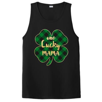 Wo St Patrick's Day Gift For Moms Cute One Lucky Mama Gift PosiCharge Competitor Tank