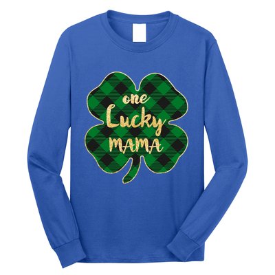 Wo St Patrick's Day Gift For Moms Cute One Lucky Mama Gift Long Sleeve Shirt