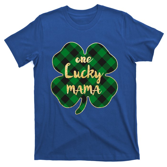 Wo St Patrick's Day Gift For Moms Cute One Lucky Mama Gift T-Shirt