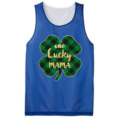 Wo St Patrick's Day Gift For Moms Cute One Lucky Mama Gift Mesh Reversible Basketball Jersey Tank