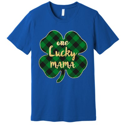 Wo St Patrick's Day Gift For Moms Cute One Lucky Mama Gift Premium T-Shirt