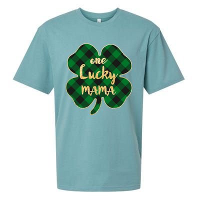 Wo St Patrick's Day Gift For Moms Cute One Lucky Mama Gift Sueded Cloud Jersey T-Shirt