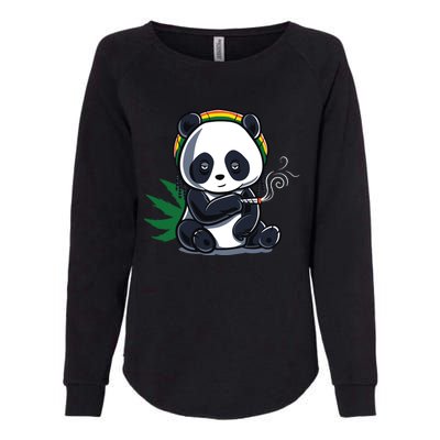 Weed Smoking Panda Gift Marijuana Cannabis Thc Stoner Gift Cool Gift Womens California Wash Sweatshirt