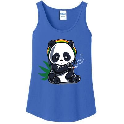 Weed Smoking Panda Gift Marijuana Cannabis Thc Stoner Gift Cool Gift Ladies Essential Tank