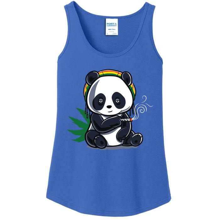 Weed Smoking Panda Gift Marijuana Cannabis Thc Stoner Gift Cool Gift Ladies Essential Tank