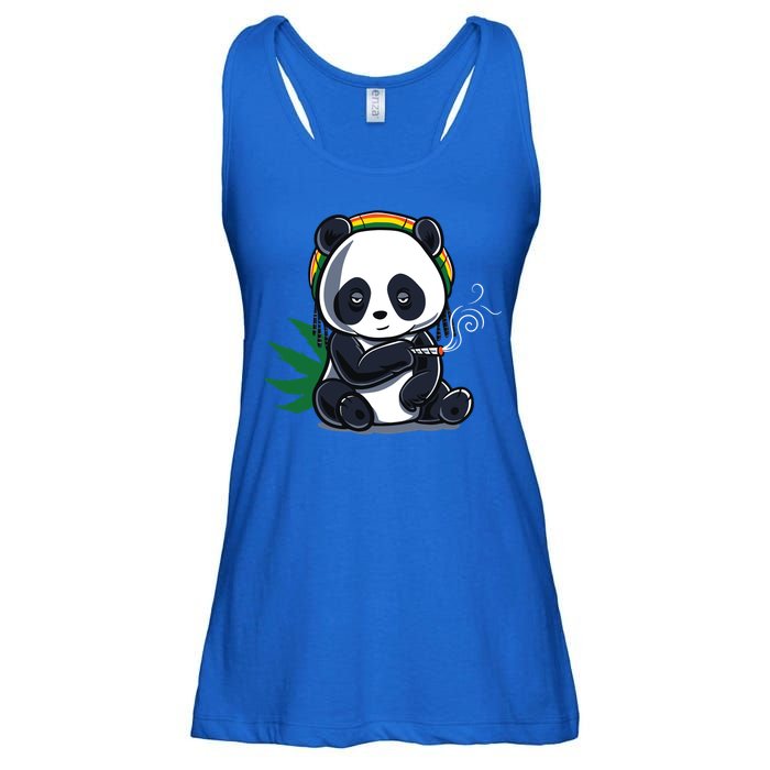 Weed Smoking Panda Gift Marijuana Cannabis Thc Stoner Gift Cool Gift Ladies Essential Flowy Tank