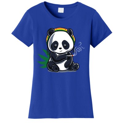 Weed Smoking Panda Gift Marijuana Cannabis Thc Stoner Gift Cool Gift Women's T-Shirt