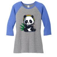 Weed Smoking Panda Gift Marijuana Cannabis Thc Stoner Gift Cool Gift Women's Tri-Blend 3/4-Sleeve Raglan Shirt