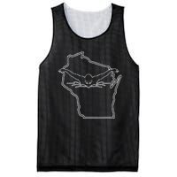 Wisconsin State Pride Swim Funny Swimming Cap Mesh Reversible Basketball Jersey Tank