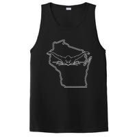 Wisconsin State Pride Swim Funny Swimming Cap PosiCharge Competitor Tank