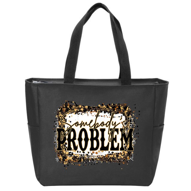 Womens Somebody's Problem Merch Country Song Lover Morgan Fan Zip Tote Bag
