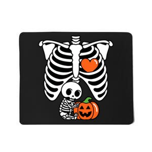 Women Skeleton Pregnancy Announcement Mom Halloween Costume Mousepad