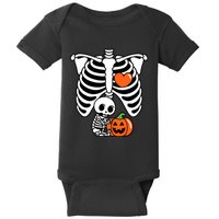 Women Skeleton Pregnancy Announcement Mom Halloween Costume Baby Bodysuit