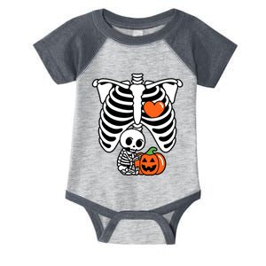 Women Skeleton Pregnancy Announcement Mom Halloween Costume Infant Baby Jersey Bodysuit