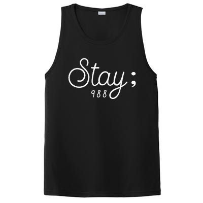 World Suicide Prevention Awareness Day Stay; 988 PosiCharge Competitor Tank