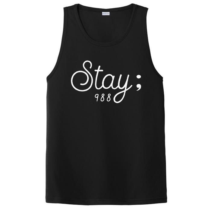 World Suicide Prevention Awareness Day Stay; 988 PosiCharge Competitor Tank