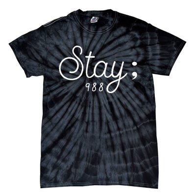 World Suicide Prevention Awareness Day Stay; 988 Tie-Dye T-Shirt