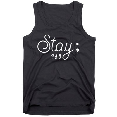 World Suicide Prevention Awareness Day Stay; 988 Tank Top