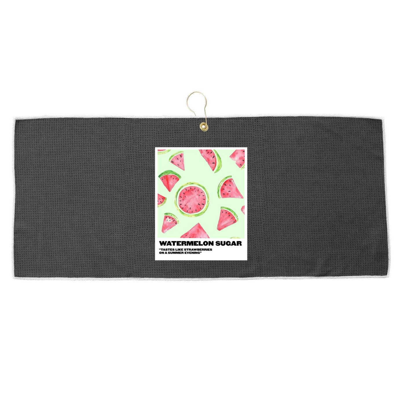 Watermelon Sugar Polaroid Large Microfiber Waffle Golf Towel