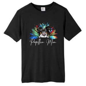 Wo Sunflower Papillion Mom Tie Dye Dog Lover Tall Fusion ChromaSoft Performance T-Shirt