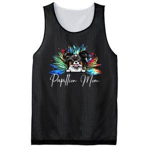 Wo Sunflower Papillion Mom Tie Dye Dog Lover Mesh Reversible Basketball Jersey Tank