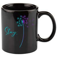 Wo Suicide Prevention Dandelion Teal and Purple Stay Semicolon 11oz C Handle Ceramic Mug