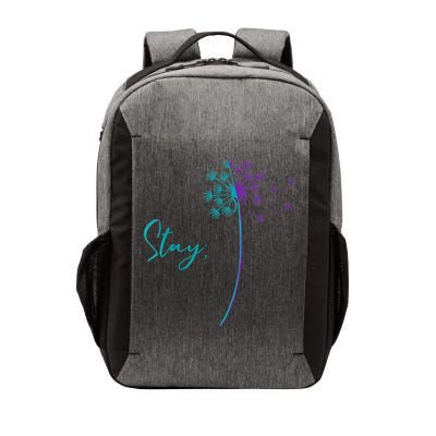 Wo Suicide Prevention Dandelion Teal and Purple Stay Semicolon Vector Backpack