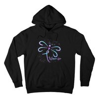 Wo Suicide Prevention Awareness Dragonfly Semicolon Hoodie