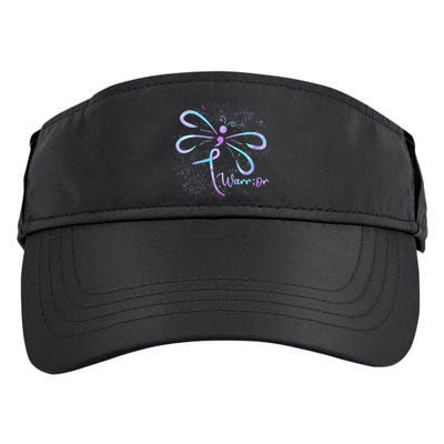 Wo Suicide Prevention Awareness Dragonfly Semicolon Adult Drive Performance Visor