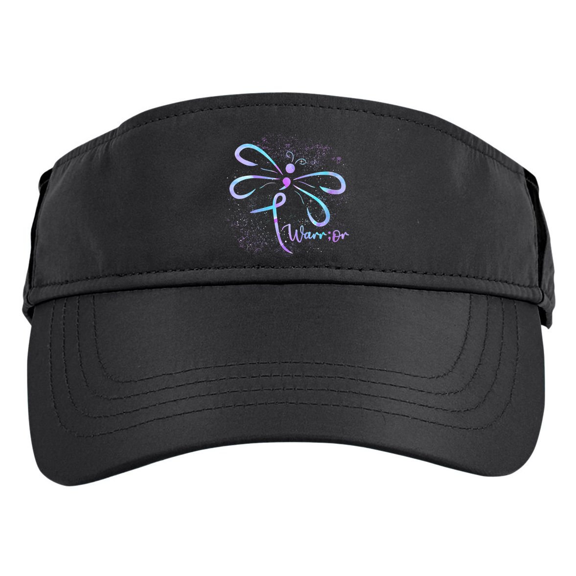Wo Suicide Prevention Awareness Dragonfly Semicolon Adult Drive Performance Visor