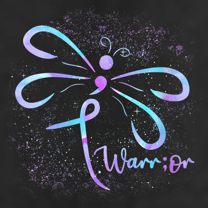 Wo Suicide Prevention Awareness Dragonfly Semicolon Adult Drive Performance Visor