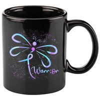 Wo Suicide Prevention Awareness Dragonfly Semicolon 11oz C Handle Ceramic Mug