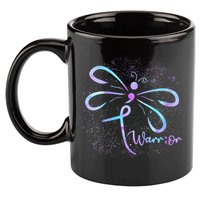 Wo Suicide Prevention Awareness Dragonfly Semicolon 11oz C Handle Ceramic Mug