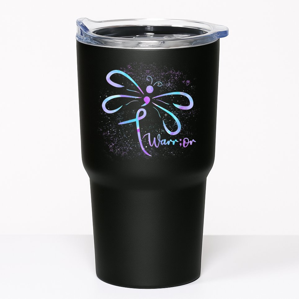 Wo Suicide Prevention Awareness Dragonfly Semicolon Tumbler