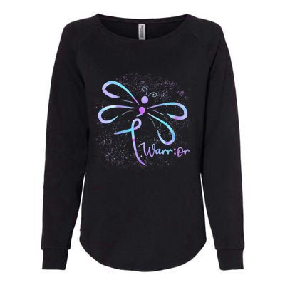 Wo Suicide Prevention Awareness Dragonfly Semicolon Womens California Wash Sweatshirt