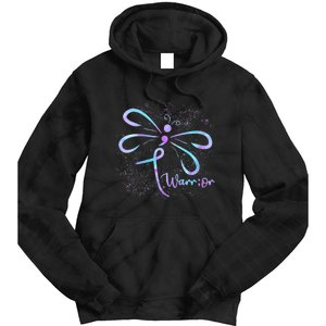 Wo Suicide Prevention Awareness Dragonfly Semicolon Tie Dye Hoodie