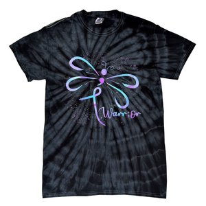 Wo Suicide Prevention Awareness Dragonfly Semicolon Tie-Dye T-Shirt