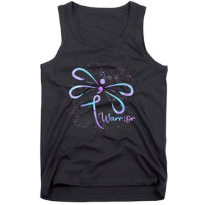 Wo Suicide Prevention Awareness Dragonfly Semicolon Tank Top