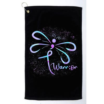 Wo Suicide Prevention Awareness Dragonfly Semicolon Golf Towel