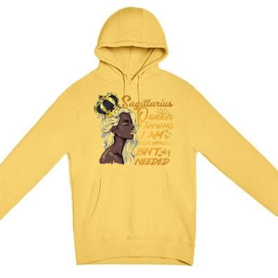 Wo Sagittarius Queen Birthday Zodiac Gift Black Gi Gift Premium Pullover Hoodie