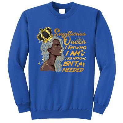 Wo Sagittarius Queen Birthday Zodiac Gift Black Gi Gift Sweatshirt