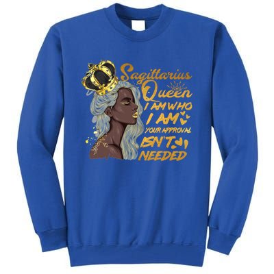 Wo Sagittarius Queen Birthday Zodiac Gift Black Gi Gift Tall Sweatshirt