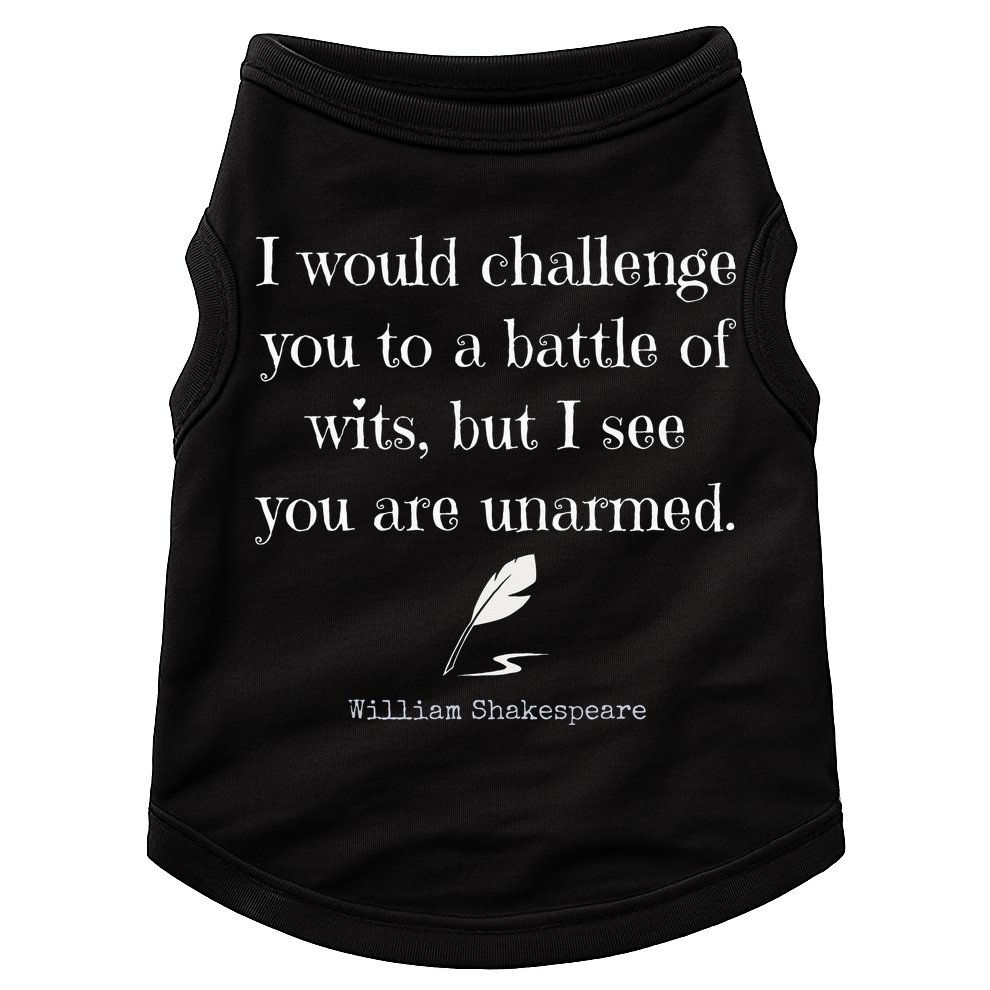 William Shakespeare Quote English Literature Doggie Tank
