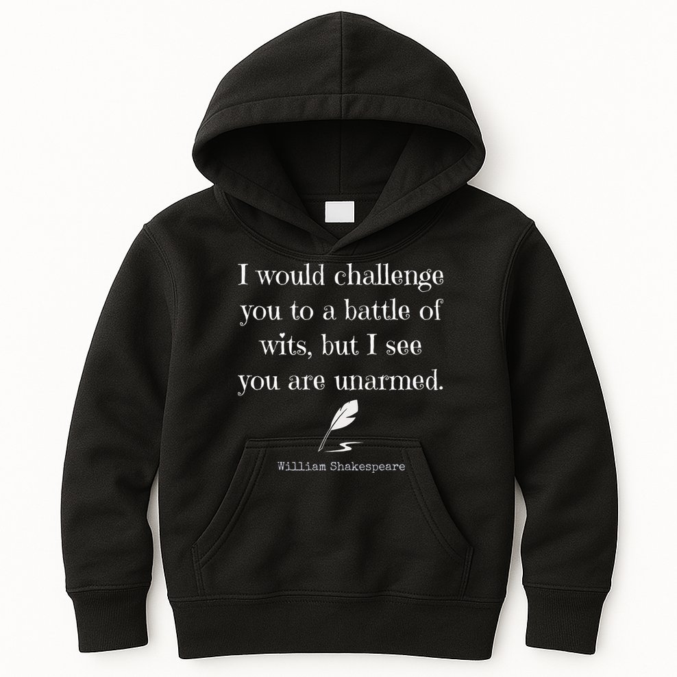 William Shakespeare Quote English Literature Kids Hoodie
