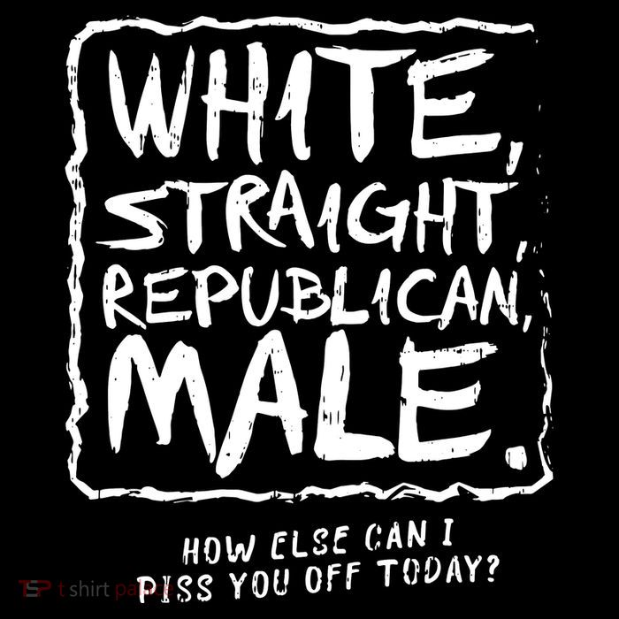 White Straight Republican Male Tall T-Shirt