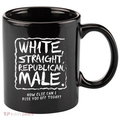 White Straight Republican Male 11oz C Handle Ceramic Mug