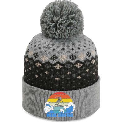 Wake Surfing Retro Sunset The Baniff Cuffed Pom Beanie