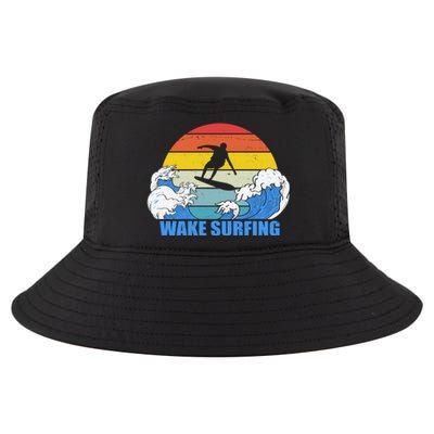 Wake Surfing Retro Sunset Cool Comfort Performance Bucket Hat