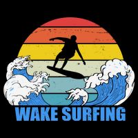 Wake Surfing Retro Sunset Sustainable Bucket Hat