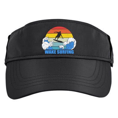 Wake Surfing Retro Sunset Adult Drive Performance Visor